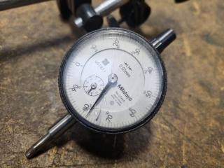 Mitutoyo 0-10mm Dial Indicator w/ Magnetic Stand