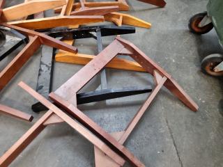 15x Used Wooden Recliner Chair Foot Frames