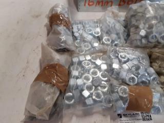 Assorted Galvanized Tray of Nuts and Bolts