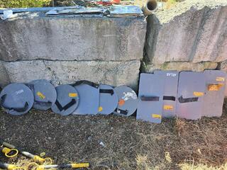 10 x Arrow Road Works Signs 