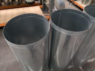 3x Galvanised Steel Duct Flues, 450x1200mm Size