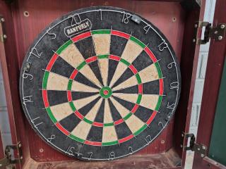 Ranfurly 450mm Dart Board w/ Wall Cabinet & Darts