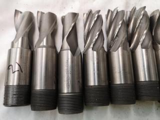 13x Assorted Ball, Square Edge, Rounded Edge & Finishing End Mill Bits