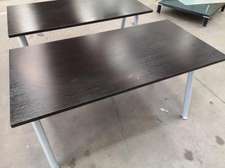 2x Contemporary Styled Office Tables