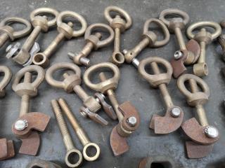 30+ Assorted Vintage Brass Ship Marine Hatch / Port Hole Spin Bolts