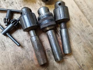 5x Assorted Keyed Drill Chucks