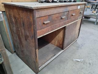 Vintqge Wooden Workbench