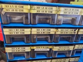 Assortment Milling Cutter Indexes Inserts w/ 3x Parts Drawer Units