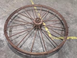 Antique Iron Wagon Wheel