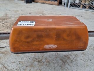 Orange 12V Lightbar on Vehicle Roof Rack Bar