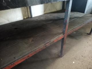 Large Steel Workbench with Vice