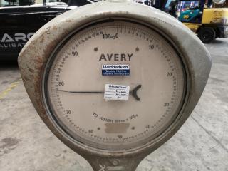 Vintage Avery 100kg Platform Industrial Scale