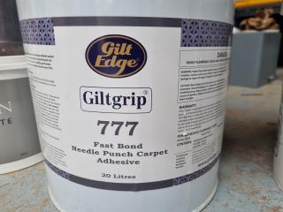 Assortment of Adhesives, Topping Compounds, Primers, Sealers