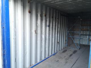 20-Foot Shipping Container Conversion to Worksite Storage Room