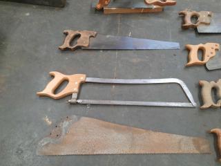 Assortment of Hand Saw Equipment