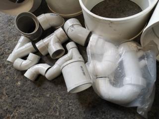 25x Assorted PVC Plumbing Couplings, Elbows & More