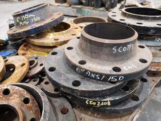 Assorted Industrial Pipe Flanges