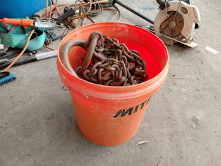 Bucket of Assorted Lifting Chains