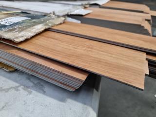 100x Vinyl Faux Wood Flooring Tiles, 910x100mm Size