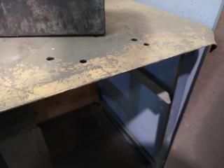 Heavy Duty Steel Workshop Workbench / Shelving Unit
