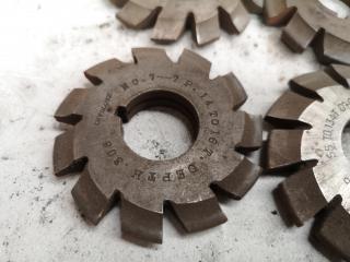 8x Assorted Involute Gear Mill Cutters