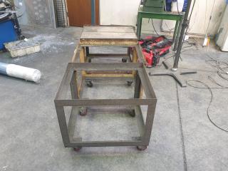 3 x Steel Workshop Trolleys