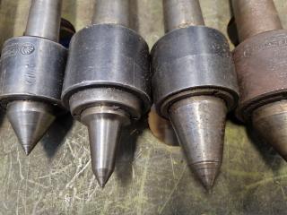 5x Lathe Live Centres w/ Morse Taper Type Mounting Shanks