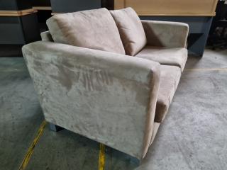 2-Seater PU Suede Sofa Couch
