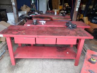 Workbench with Vice