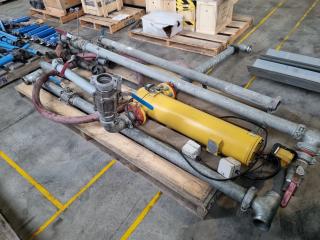 Pallet of Large Galv Pipe and Pressure Tank