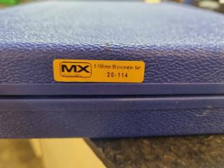 MX MeasumaX 0-100mm Outside Micrometer Set