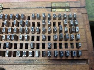 Vintage Steel Stamp Set, 1/4" Size