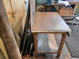 Steel Plated Wooden Workbench