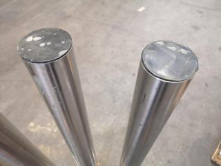 4x Stainless Steel Industrial Safety Bollards