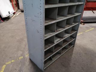 Steel Workshop Pigeon Hole Parts Storage Shelf Unit