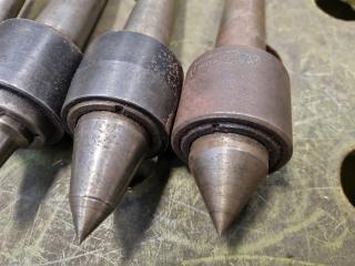 5x Lathe Live Centres w/ Morse Taper Type Mounting Shanks