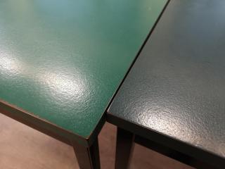 2x Standard Office Tables w/ 8x Assorted Chairs