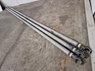 4 Oldfields Aluminium Scaffolding Tower Poles - 3670mm Long