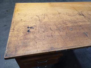 Vintage Wood Office Desk