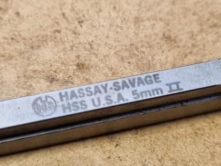 3x Hassay-Savage HSS Keyway Broaches, 8mm, 6mm, 5mm