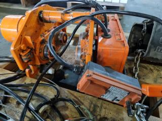 Hitachi 1-Ton Electric Chain Hoist & Beam Trolley