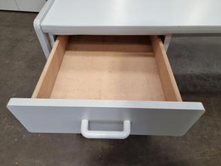 Large White Laminated Office Desk