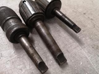 3x Morse Taper Mount Drill Chucks