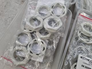 180x Plastic Conduit Locknuts, 25mm Dia, Bulk Lot, New