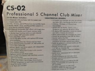 Gemini CS-02 Professional 5-Channel Club Mixer