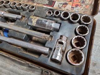 2x Metric / Imperial Socket Sets, 3/8" & 1/2" Drives