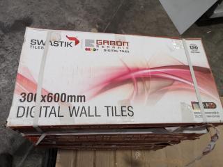 600x300mm Ceramic Wall Tiles, 9.0m2 Coverage