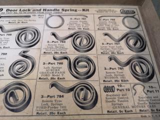 Antique 1933 Era Auveco Door Lock & Handle Spring Kit
