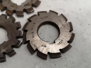 13x Assorted Involute Gear Mill Cutters