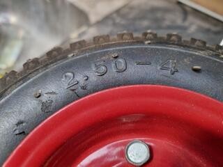 2x 210mm Pneumatic Trolley Tyres, New